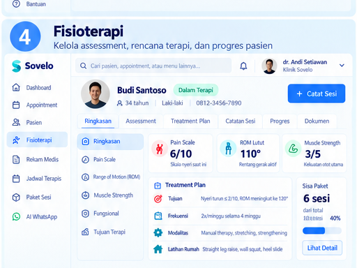 Contoh tampilan Fisioterapi Sovelo